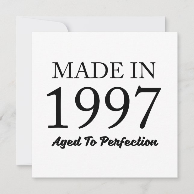 Made In 1997 Card (Front)