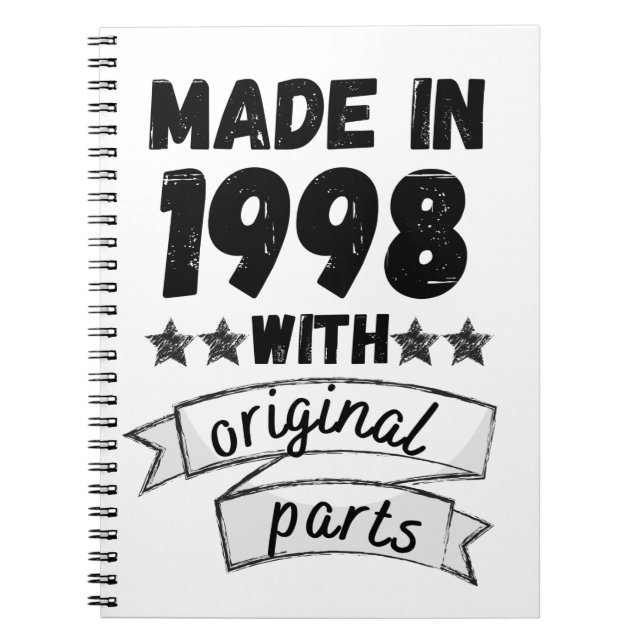 made in 1998 with original parts, notebook (Front)