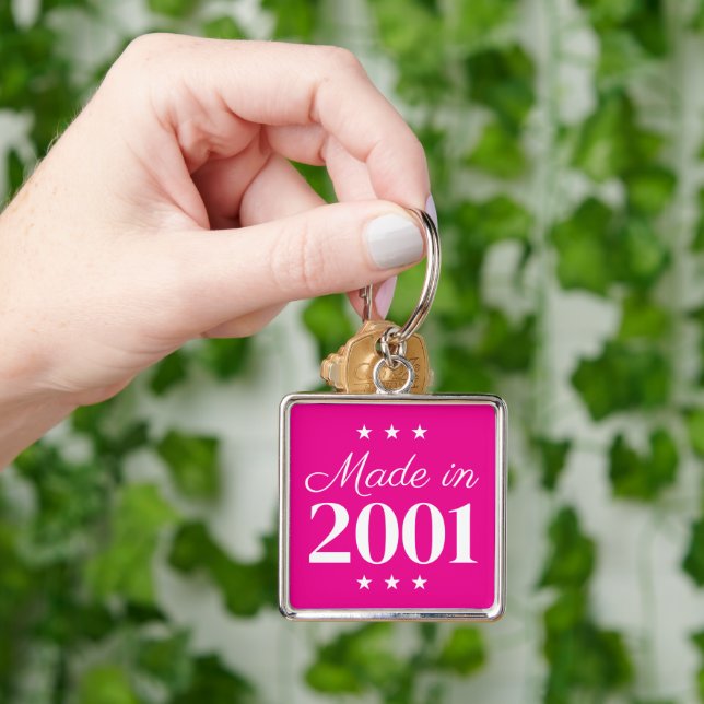 Made in 2001 Limited Edition Text Key Ring (Hand)
