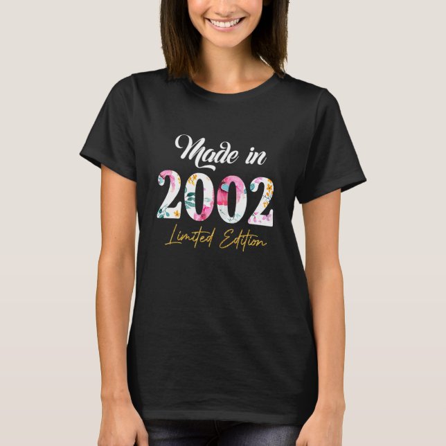 Made In 2002  20 Birthday  20 Year Old T-Shirt (Front)