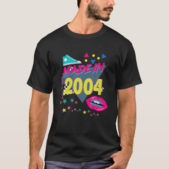 Made In 2004 18Th Birthday 80S 90S 1990S 1980S Nos T-Shirt (Front)