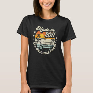 Made In 2011 All Original Parts Retro Style Sun T-Shirt