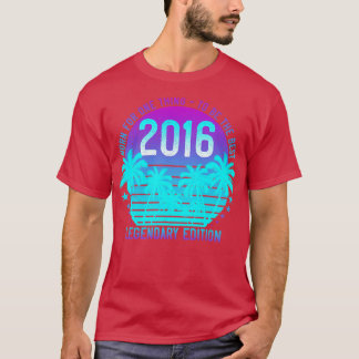 Made in 2016 5th Birthday Aesthetic Vintage Sunset T-Shirt