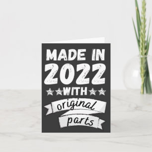 made in 2022 with original parts, note card