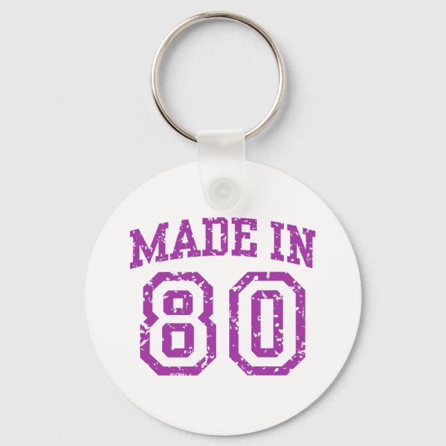 Made in 80 key ring (Front)
