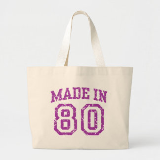 Made in 80 large tote bag