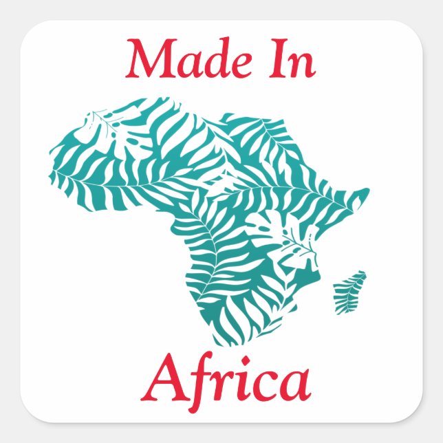 Made in Africa Tropical Leaves Stickers (Front)