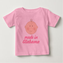 Made In Alabama Baby or Toddler Tee Shirt