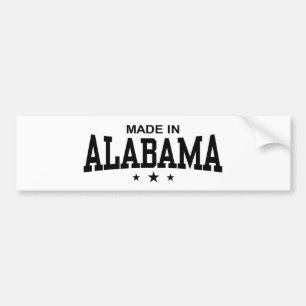 Made In Alabama Bumper Sticker