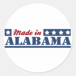 Made In Alabama Classic Round Sticker