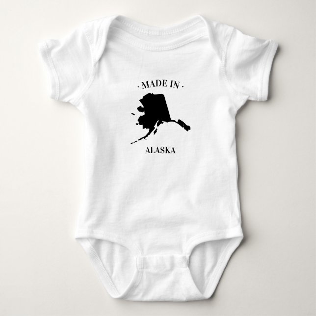 Made in Alaska AK Baby Bodysuit (Front)