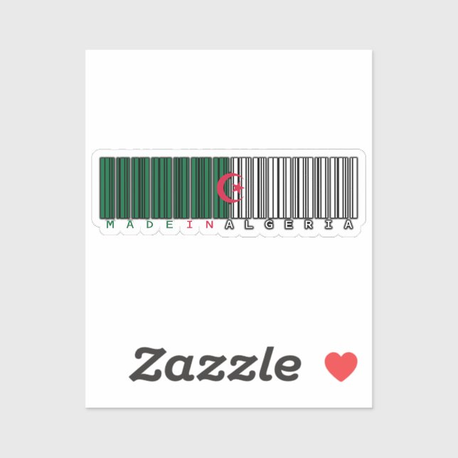 Made in Algeria Barcode Sticker (Sheet)
