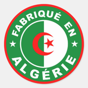 made in algeria flag label fabrique algerie