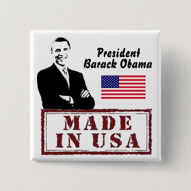 Made In America 15 Cm Square Badge (Front)
