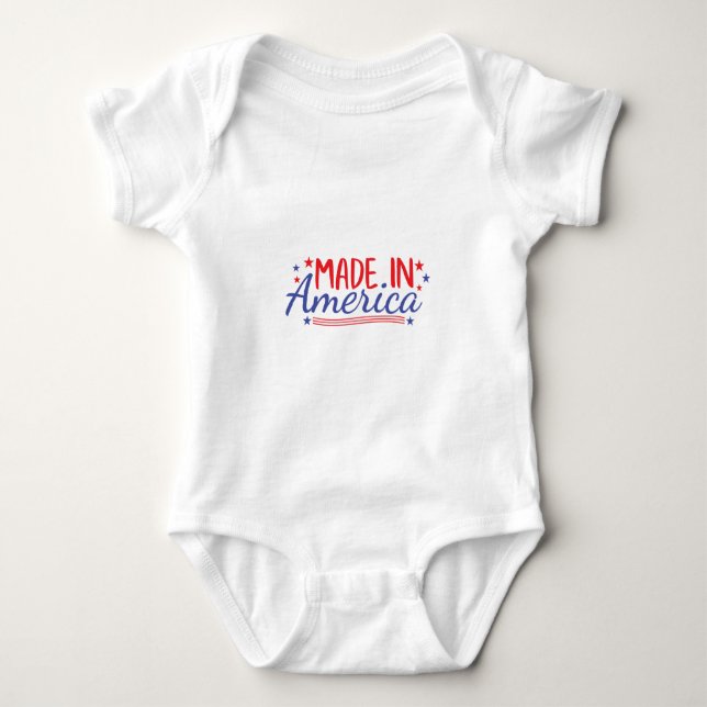 Made In America Baby Bodysuit (Front)