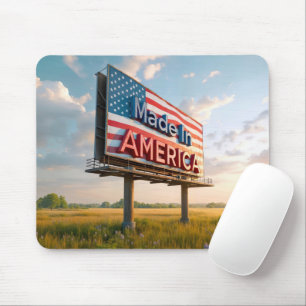 Made In America Billboard In a Country Field Mouse Mat