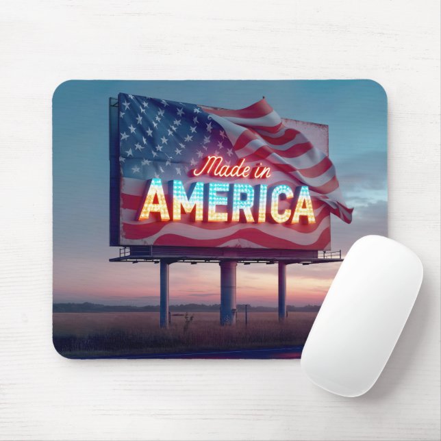 Made In America Billboard Mouse Mat (With Mouse)