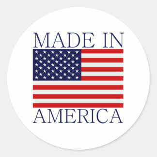 Made in America Classic Round Sticker