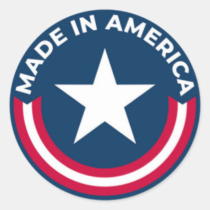 Made in America Classic Round Sticker