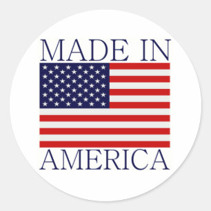 Made in America Classic Round Sticker