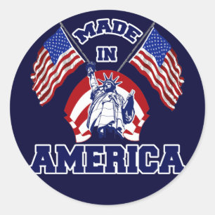 MADE IN AMERICA CLASSIC ROUND STICKER