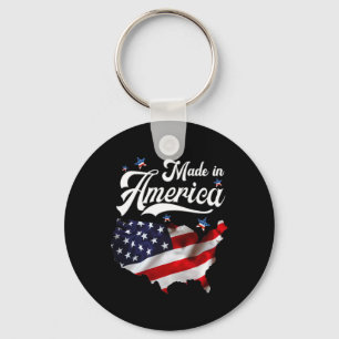 Made In America - Patriotic American Flag 4th Of J Key Ring