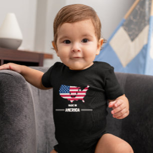 "Made in America" Personalised Baby Bodysuit