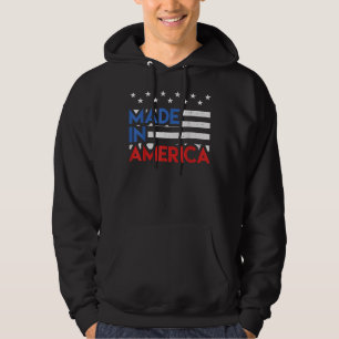 Made In America Pride Cute Born In USA 4th Of July Hoodie