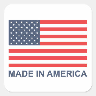 Made In America Square Sticker