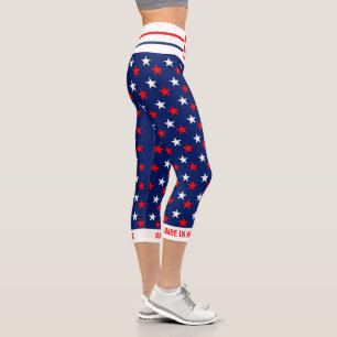 Made in America Stars and Stripes Capri Leggings