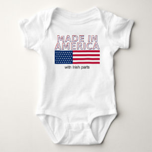 Made In America USA Funny Romper Baby Bodysuit