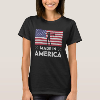 Made In America Usa National Flag Archery Bow For  T-Shirt