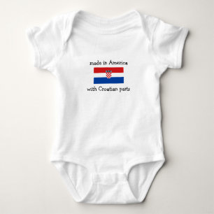 made in America with Croatian parts Baby Bodysuit