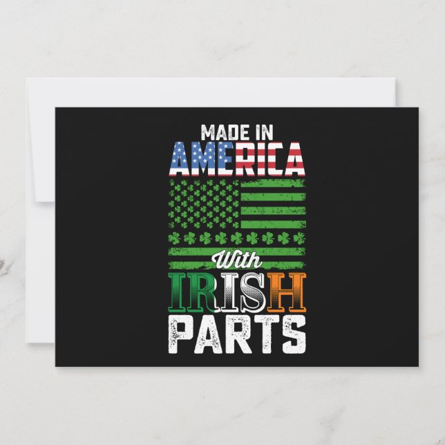Made in America with Irish Parts St Patrick's Day Invitation (Front)