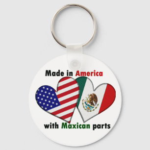 made in america with mexican parts key ring