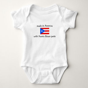 made in America with Puerto Rican parts Baby Bodysuit