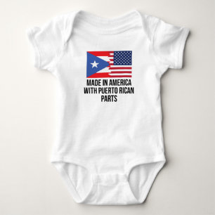 Made In America With Puerto Rican Parts Baby Bodysuit