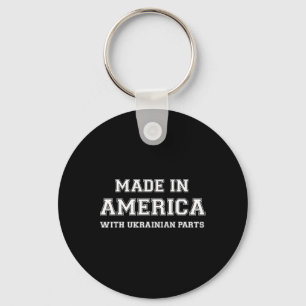 Made In America With Ukrainian Parts Ukraine Usa  Key Ring