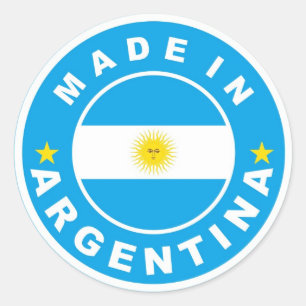 made in argentina country flag label