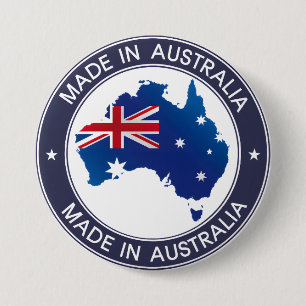 Made in Australia 7.5 Cm Round Badge