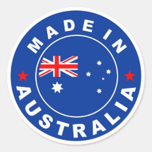 made in australia country flag label