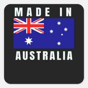 made in australia square sticker