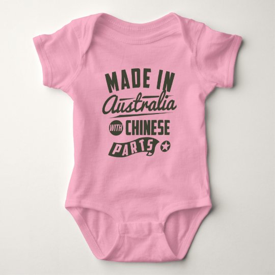 Made In Australia With Chinese Parts Baby Bodysuit