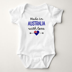 Made in Australia with Love Cute Baby Bodysuit
