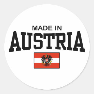Made In Austria Classic Round Sticker