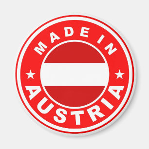 made in austria country flag label magnet