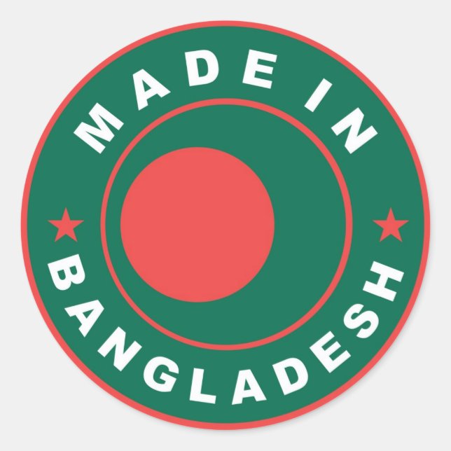 made in bangladesh country flag label stamp (Front)