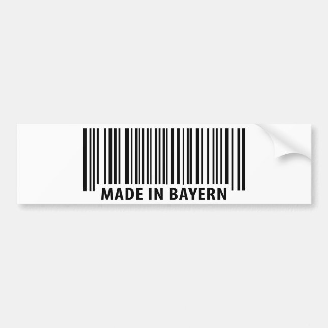 made in Bayern barcode icon Bumper Sticker (Front)