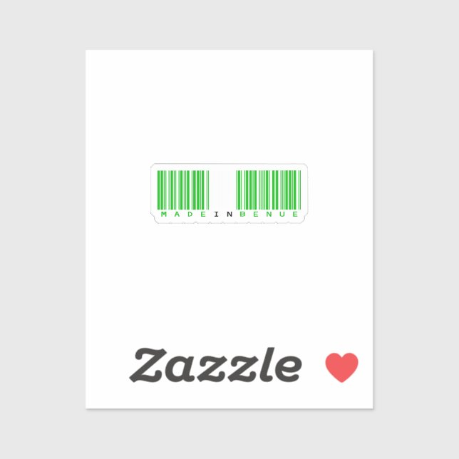 Made in Benue State Barcode Flag (Sheet)