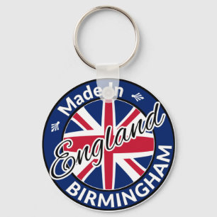 Made in Birmingham England Union Jack Flag Key Ring
